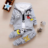 Baby Boy Clothes Spring Autumn Cartoon Long Sleeved Hooded Hoodies + T-shirts Tops + Pants 3PCS Outfits Kids Bebes Jogging Suits
