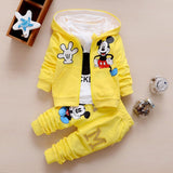 Baby Boy Clothes Spring Autumn Cartoon Long Sleeved Hooded Hoodies + T-shirts Tops + Pants 3PCS Outfits Kids Bebes Jogging Suits