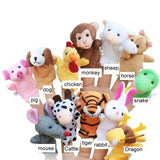 Children Gift Christmas Baby Plush Toy 12 Pcs Tell Story Props Children Furniture Sets Finger Puppets Animal Doll Zodiac Animals