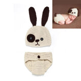 Newborn Baby Photography Props girl Boy Animal Pants Knit Hat Set Cute Baby Hand Made Crochet Costume Photo Shoot Clothes