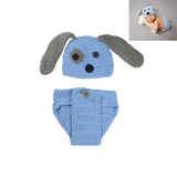 Newborn Baby Photography Props girl Boy Animal Pants Knit Hat Set Cute Baby Hand Made Crochet Costume Photo Shoot Clothes