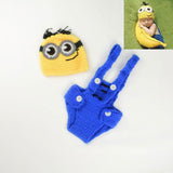 Newborn Baby Photography Props girl Boy Animal Pants Knit Hat Set Cute Baby Hand Made Crochet Costume Photo Shoot Clothes