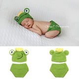 Newborn Baby Photography Props girl Boy Animal Pants Knit Hat Set Cute Baby Hand Made Crochet Costume Photo Shoot Clothes