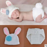 Newborn Baby Photography Props girl Boy Animal Pants Knit Hat Set Cute Baby Hand Made Crochet Costume Photo Shoot Clothes