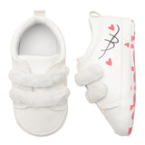 NEW Infant Toddler Soft Soled Hook Loop Unisex Prewalker Sneakers Baby Boy Girl Solid Newborn to 18 Months Crib Shoes 0-18 Months