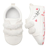NEW Infant Toddler Soft Soled Hook Loop Unisex Prewalker Sneakers Baby Boy Girl Solid Newborn to 18 Months Crib Shoes 0-18 Months