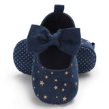 New born Baby Girl Flower Sneakers Toddler Cotton Bow Casual Shoes Infant Little Girls Princess Sequin Stars Leather Shoes 0-18Ms