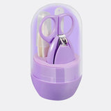 4pcs Baby Healthcare Kits Baby Nail Care Set Infant Finger Trimmer Scissors Nail Clippers Cartoon Animal Storage Box for Travel