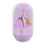 4pcs Baby Healthcare Kits Baby Nail Care Set Infant Finger Trimmer Scissors Nail Clippers Cartoon Animal Storage Box for Travel