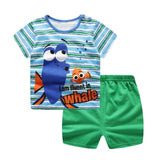 Brand Designer Baby Boy Clothes Sport Clothing Tracksuit Active  Striped Tshirt +shorts Toddler Clothing Sets
