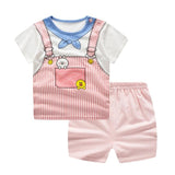 Brand Designer Baby Boy Clothes Sport Clothing Tracksuit Active  Striped Tshirt +shorts Toddler Clothing Sets