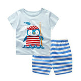 Brand Designer Baby Boy Clothes Sport Clothing Tracksuit Active  Striped Tshirt +shorts Toddler Clothing Sets
