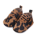 New Collection Genuine Leather Baby shoes Leopard print Baby Girls Soft shoes Horse hair Boys First walkers Lace Baby moccasins