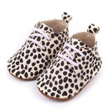 New Collection Genuine Leather Baby shoes Leopard print Baby Girls Soft shoes Horse hair Boys First walkers Lace Baby moccasins