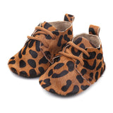 New Collection Genuine Leather Baby shoes Leopard print Baby Girls Soft shoes Horse hair Boys First walkers Lace Baby moccasins