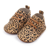 New Collection Genuine Leather Baby shoes Leopard print Baby Girls Soft shoes Horse hair Boys First walkers Lace Baby moccasins