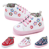 NEW Kids Shoes for Girls Boys Sneakers Jeans Canvas Children Shoes Denim Running Sport Baby Sneakers Lace-up Casual Boy Floral Shoes