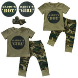2019 Newborn Kids Baby Boys Girls Clothes Suits Infant Camo Short Sleeve T Shirt Tops Pants Outfit Set Summer Casual New Sale