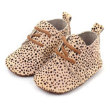 New Collection Genuine Leather Baby shoes Leopard print Baby Girls Soft shoes Horse hair Boys First walkers Lace Baby moccasins