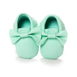 New Collection Handmade Soft Bottom Fashion Tassels Baby Moccasin Newborn Babies Shoes 19-colors PU leather Prewalkers Boots