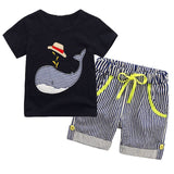 2-7years New Boy's Girl's Clothing Sets For Summer Cotton Pullover Set Casual Kid 2pic Suits T shirt+ pant Striped Tracksuit