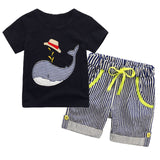 2-7years New Boy's Girl's Clothing Sets For Summer Cotton Pullover Set Casual Kid 2pic Suits T shirt+ pant Striped Tracksuit