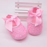 2019 Newborn Baby Girls Soft Shoes Soft Soled Non-slip Bowknot Footwear Crib Shoes kız bebek ayakkabı