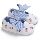 New born Baby Girl Flower Sneakers Toddler Cotton Bow Casual Shoes Infant Little Girls Princess Sequin Stars Leather Shoes 0-18Ms