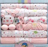 18 piece Newborn Baby Girl Boy Clothing Set 100% Cotton Infant Boy Clothing Suit Baby Girl Clothes Outfits Pants Hat Bib Gloves