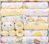 18 piece Newborn Baby Girl Boy Clothing Set 100% Cotton Infant Boy Clothing Suit Baby Girl Clothes Outfits Pants Hat Bib Gloves