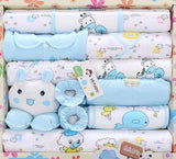 18 piece Newborn Baby Girl Boy Clothing Set 100% Cotton Infant Boy Clothing Suit Baby Girl Clothes Outfits Pants Hat Bib Gloves