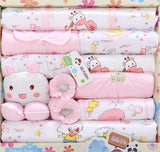18 piece Newborn Baby Girl Boy Clothing Set 100% Cotton Infant Boy Clothing Suit Baby Girl Clothes Outfits Pants Hat Bib Gloves
