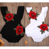 Newborn Baby Girls Sleeveless Jumpsuit Floral Romper Outfits baby girl clothes bodysuit Sunsuit UK