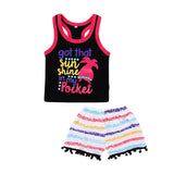 2019 summer Toddler Kids Baby Boy Clothes Boys Outfits Sets Short T-Shirt + rainbow Pants  Bebe casual suit boy's clothing