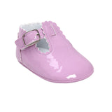 2019 Candy Colors Patent Leather Newborn Baby Prewalker Soft Bottom Anti-slip Shoes Footwear Princess Girl Crib Mary Jane Shoes