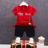 IENENS Summer Child Boy Cotton T-shirt Pants Sets Clothes Baby Toddler Infant Clothing Suits Kids Boy's Outfits Tracksuits