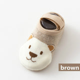 1 Pair Fashion Baby Girls Boys Cute Cartoon Non-slip Cotton Toddler Floor Socks Animal pattern First Walker Shoes for Newborns