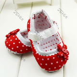 NEW  Baby Shoes Toddler Girl First Walkers Toddler Shoes Boots Multi-color Dot Bow Soft Sole Shoes for Girls Children's Shoes