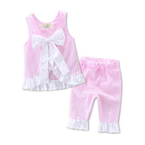 Summer girl's plain lace bow split back suit kids summer boutique clothing  girls clothing