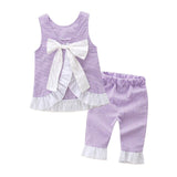 Summer girl's plain lace bow split back suit kids summer boutique clothing  girls clothing